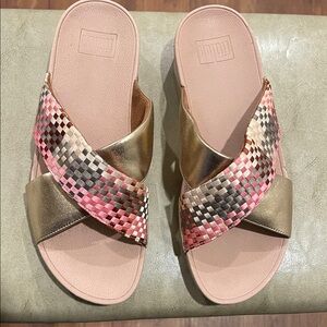 Fitflop Pink and Gold Women's Sandals